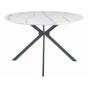 Стол обеденный SIGNAL ASTER белый мрамор/черный мат 120